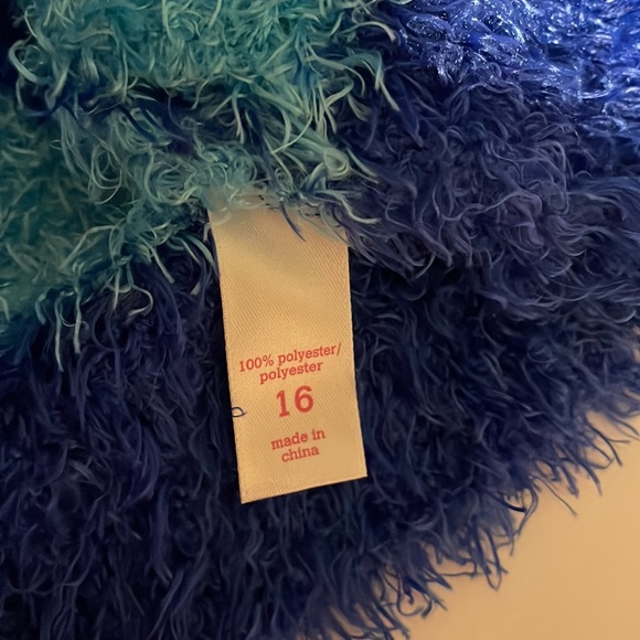 Justice striped super soft short sleeve  blue “V” neck sweater girl’s size 16 - Picture 9 of 10